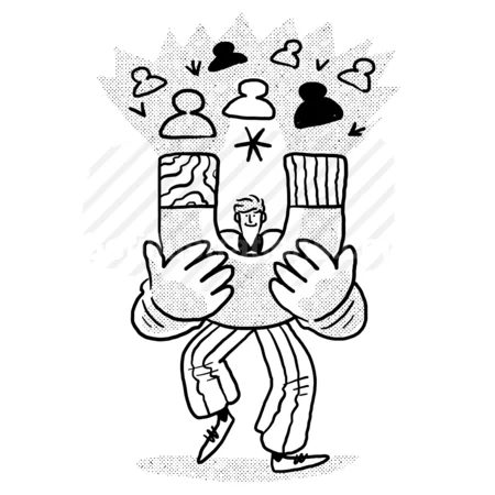 sales person magnet customers